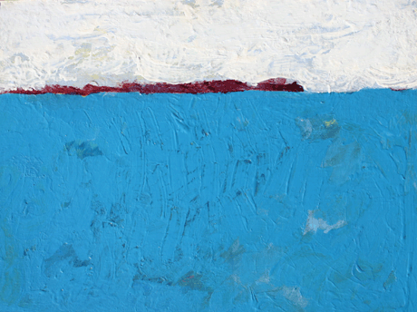 blauw veld (1996 ~ 50 x 70 cm ~ acryl op board)
