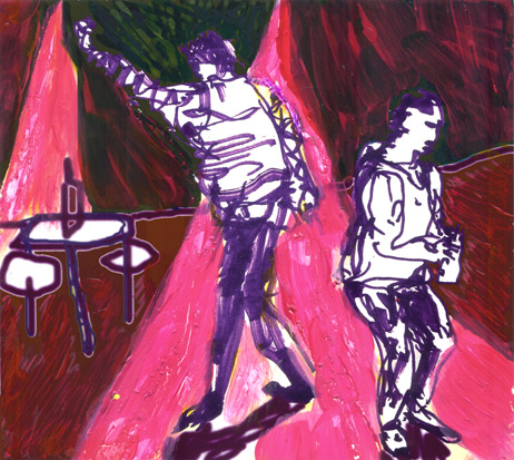 danscafé (1990-2005, acryl en inkt op fotopapier)