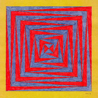 square 1982 felt tip on paper