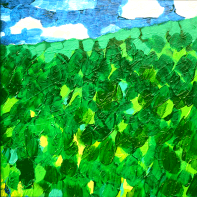 green land (1998 ~ 60 x 60 cm ~ acrylic on board)