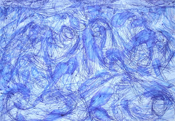 storm sea (2005 ~ 20 x 30 cm ~ ballpoint, alcohol on paper)