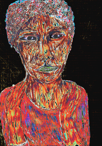 notre dame des anges, 2005 (stift, potlood, photoshop op papier)