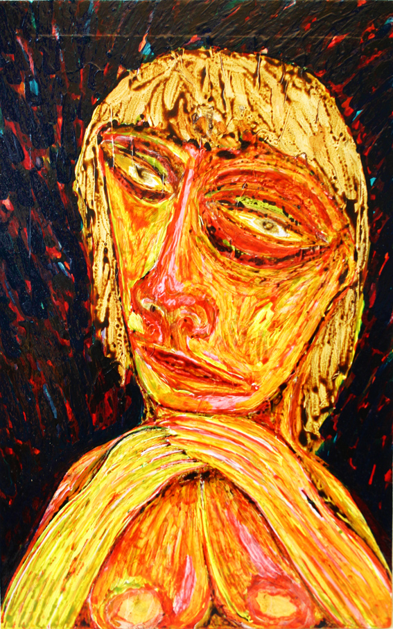 notre dame des anges as outsider (2007-2012 ~ 85 x 50 cm ~ acrylic, ink on board)