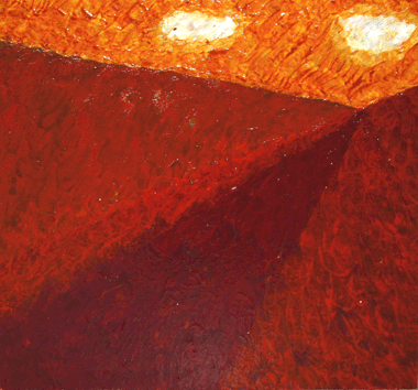 rode heuvels, 2005 (acryl op board)