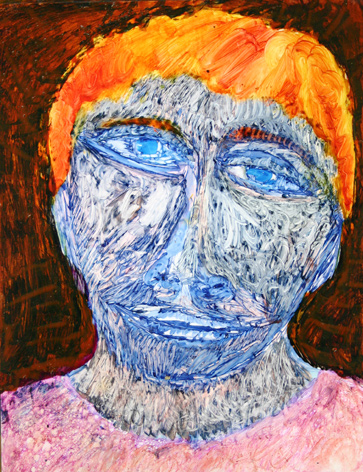 schilder (2005 ~ 35 x 50 cm ~ gemengde techniek op plastic)