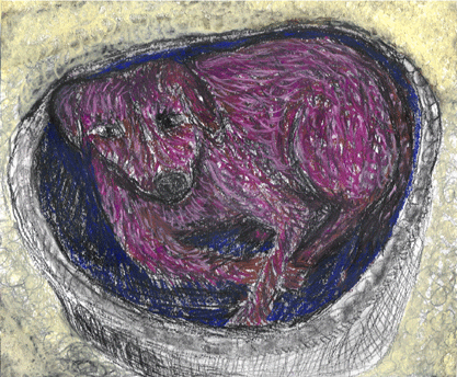 Tuffie, 2003 (charcoal, graphite, pastel, felt tip on paper)