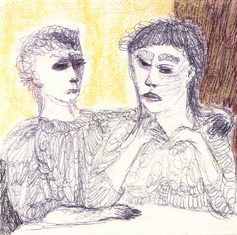 loss of a child, 2002 ~ 20 x 20 cm ~ pen, crayon, pencil on paper