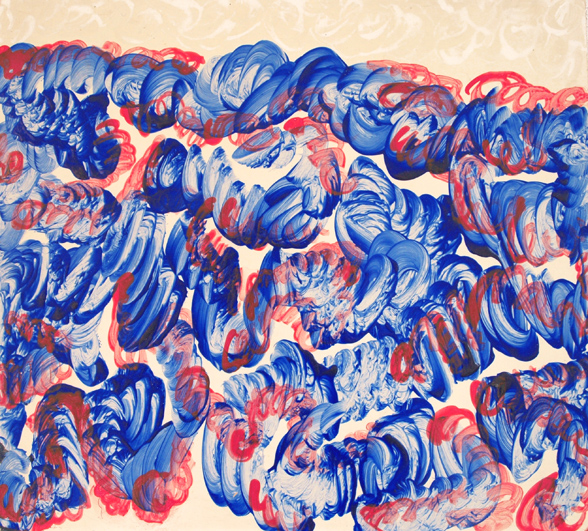 vibrant land (2010 ~ 60 x 55 cm ~ acryl op board)