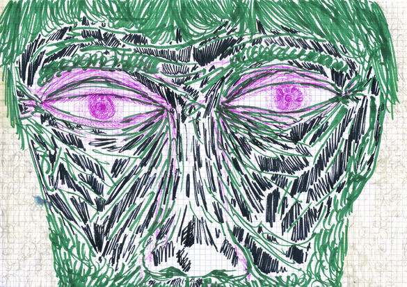 what my eyes see for which i find no words (2005 ~ 21 x 30 cm ~ mixed technique on paper)