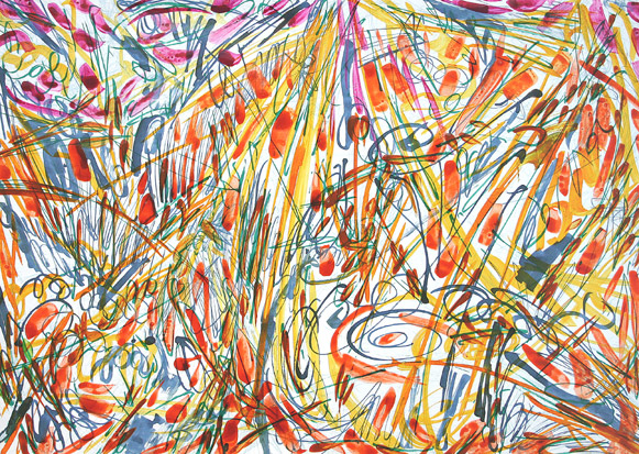 wild land 2 (2006 ~ 40 x 55 cm ~ ink, marker, acrylic on paper)