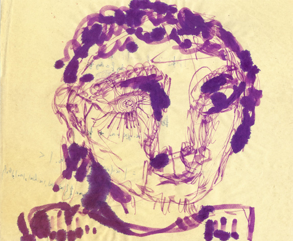 self portrait (1989 ~ 16 x 20 cm ~ ink on paper)